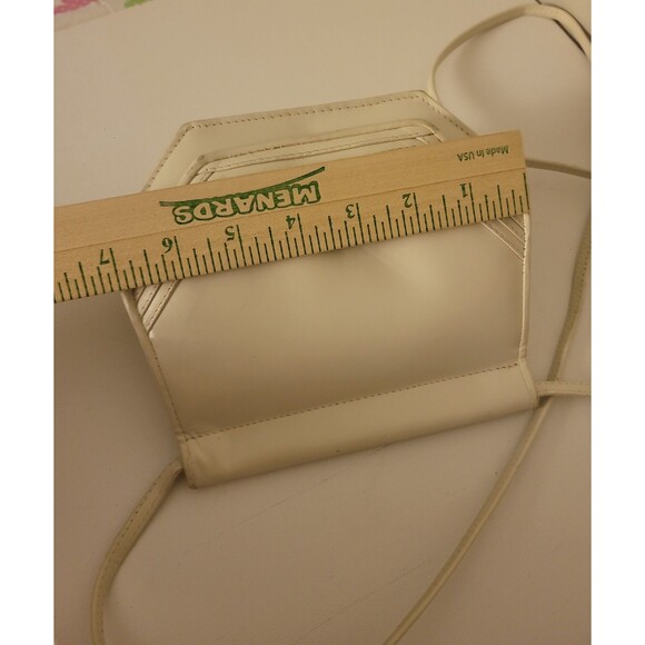 VTG Mary Ann Rosenfeld Cream Leather Small Shoulder Bag - Picture 12 of 12